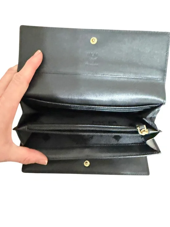 MCM Colorblock Wallet – Pink/Black Leather – Snap Closure - Picture 8 of 9